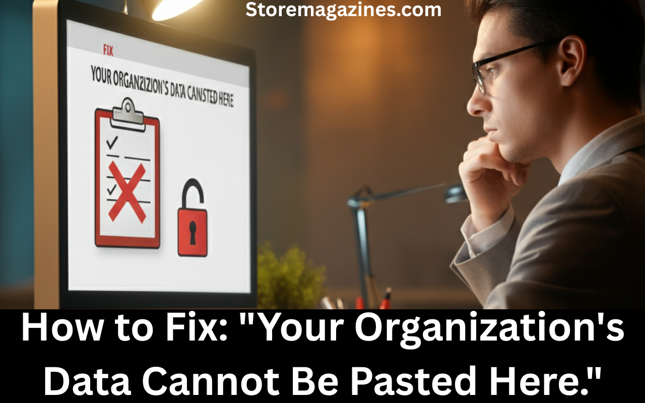 "Your Organization's Data Cannot Be Pasted Here."
